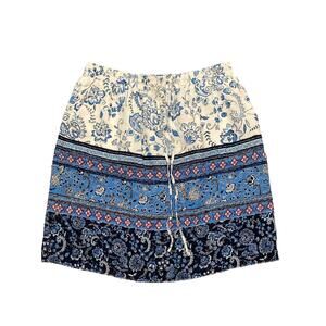 Loft Drawstring Paisley boho  Skirt